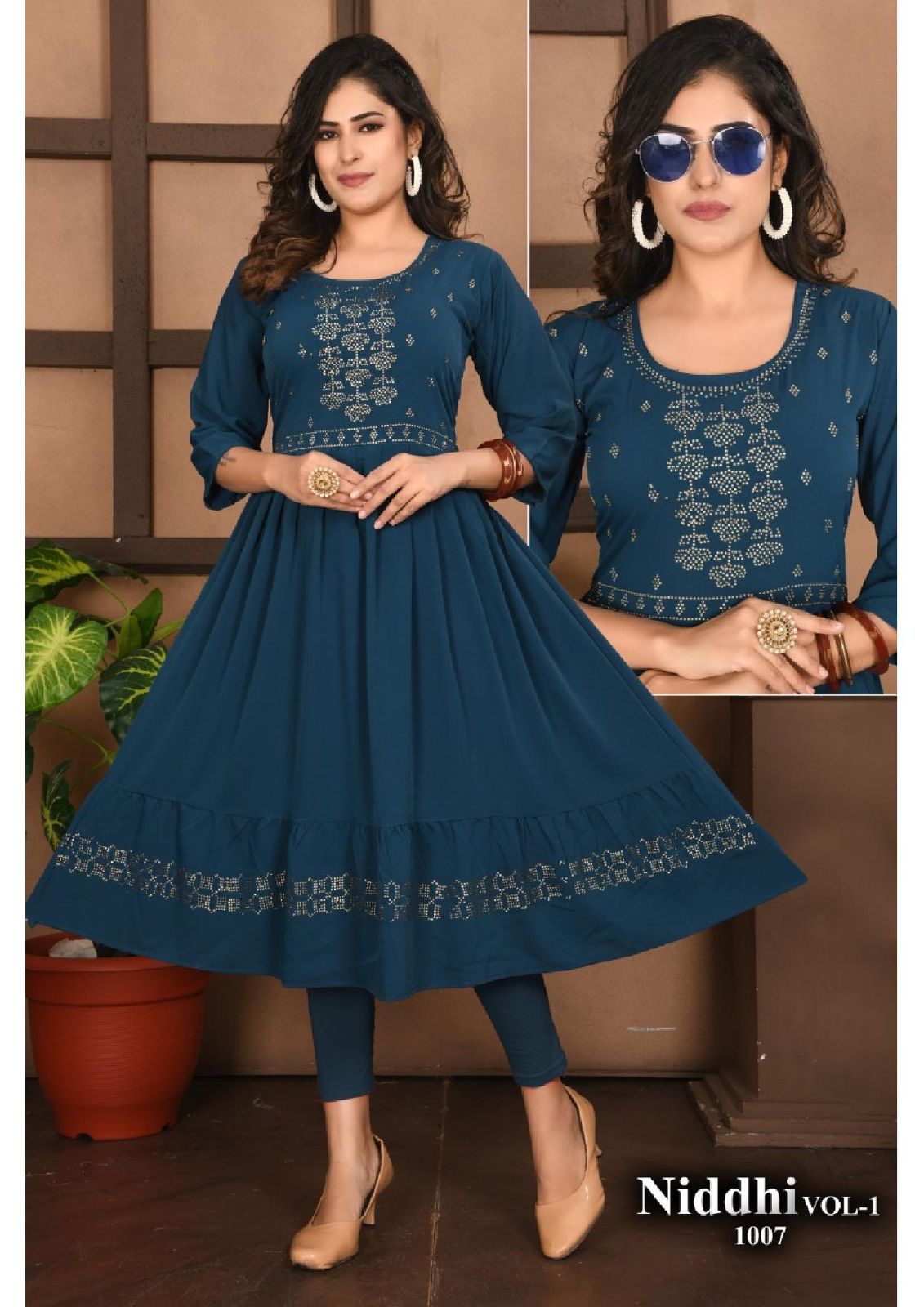 Beauty Queen Niddhi 1 Fancy Designer Wholesale Anarkali Kurti Catalog
